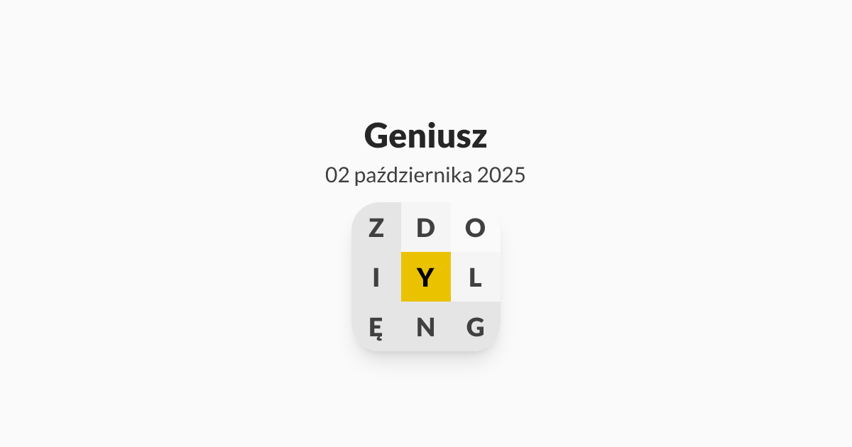 Mój poziom to Geniusz, Literada z dnia czwartek, 2 października 2025 